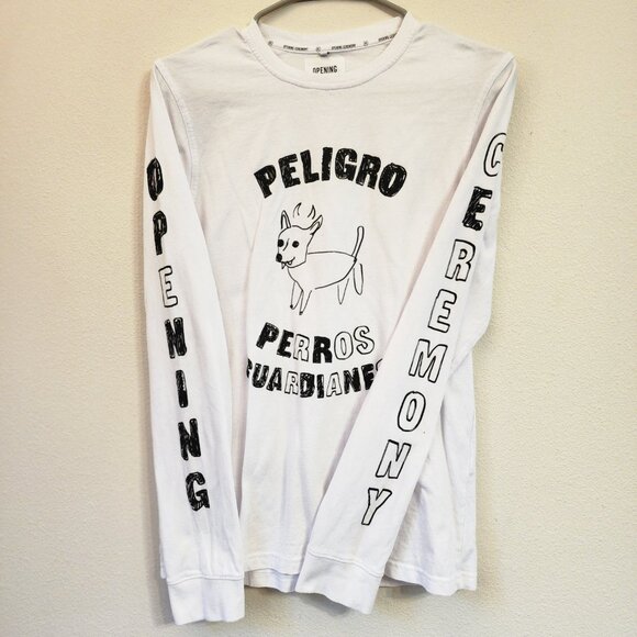 Opening Ceremony Perligro Perros Gurdianes T-Shirt Unisex Adult XS Casual Urban - Picture 2 of 16